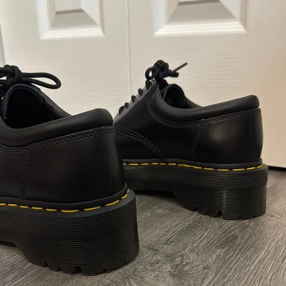 Black Platform Lace-Up Shoes
