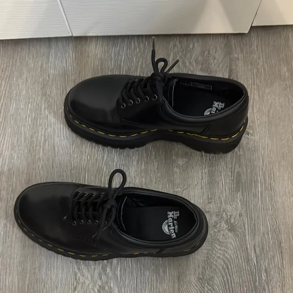 Black Platform Lace-Up Shoes