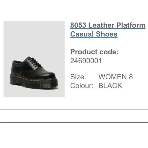 Black Platform Lace-Up Shoes