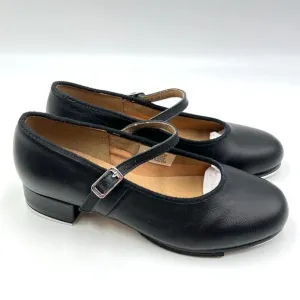 Bloch Girls Sz 13.5 S0302G Tap-On Black Leather Mary Jane Strap Tap Dance Shoes