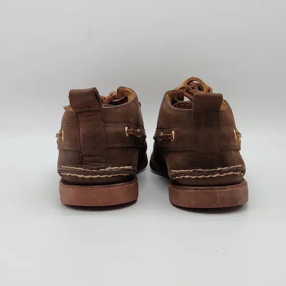 Boat Shoes Sperry Gold Cup Mako Dark Brown Leather Luxurious Lambskin Lining 7.5