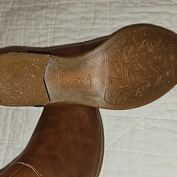 BOC Lucy booties 100% leather brown shoes sz 7.5 western style NWT