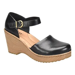 BORN Black and Tan Mules with Wedge Heel | US 7