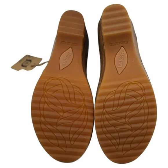 BORN Black and Tan Mules with Wedge Heel | US 7