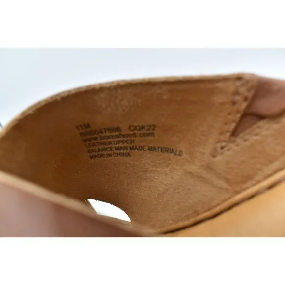 Born Womens Size 11 Pavia Brown Full Grain Leather Heeled Platform Sandals Shoes