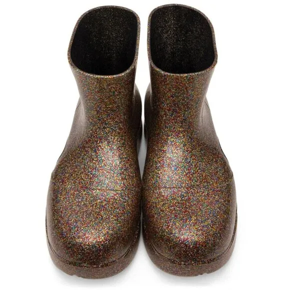 Bottega Veneta Puddle Boots Size 39 US 9 Multicolor Speckled ASIS