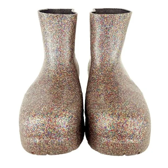 Bottega Veneta Puddle Boots Size 39 US 9 Multicolor Speckled ASIS