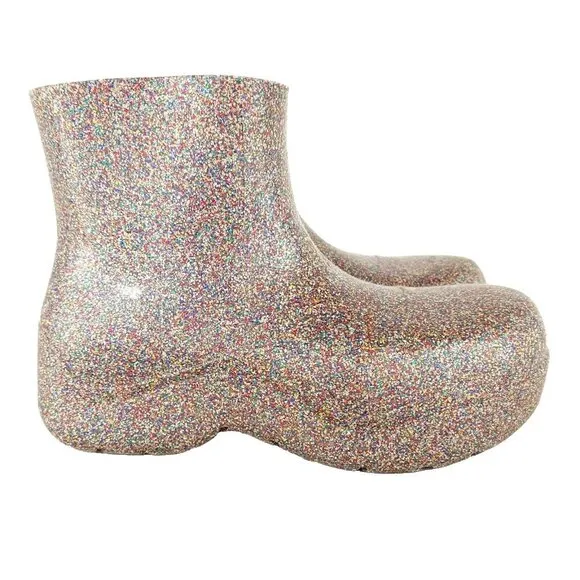 Bottega Veneta Puddle Boots Size 39 US 9 Multicolor Speckled ASIS