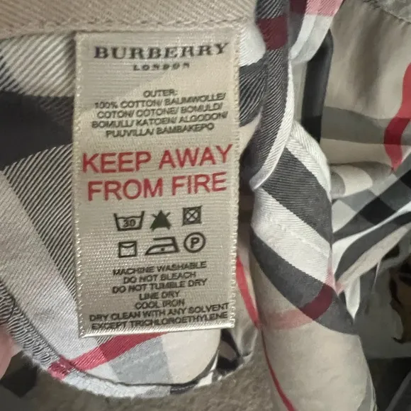 Boys Authentic Burberry Button Down Classic Long sleeve