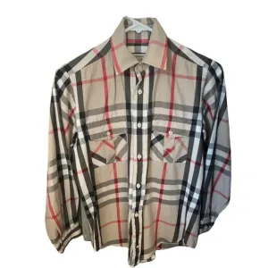 Boys Authentic Burberry Button Down Classic Long sleeve