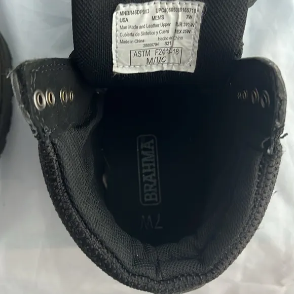 Brahma Steel Toe black boots, men’s sz 7W