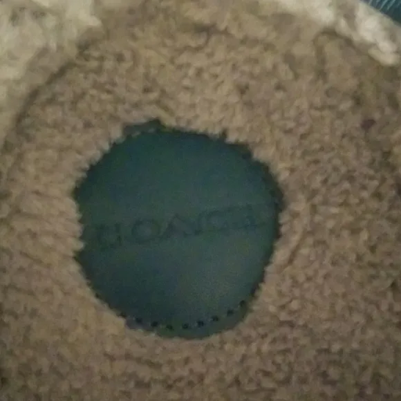 Brand new In Box!COACH Quilted Blue RACHELLE LAGOON Slippers.