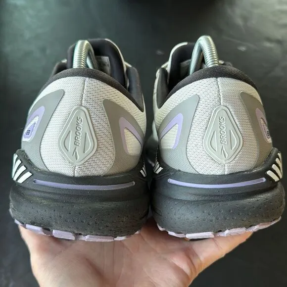 Brooks Adrenaline GTS 23 Women’s Sz 11 D Gray White Black Purple Shoes Running