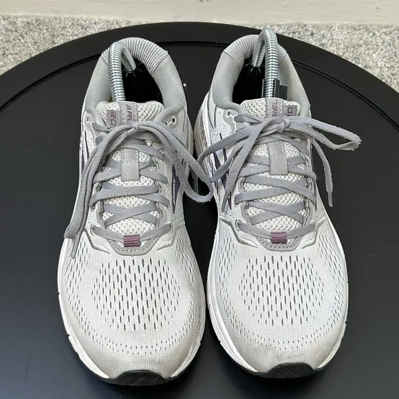 Brooks Ariel 20 Womens Size 9.5 B Shoes Gray Purple Running Walking Pulse Insole