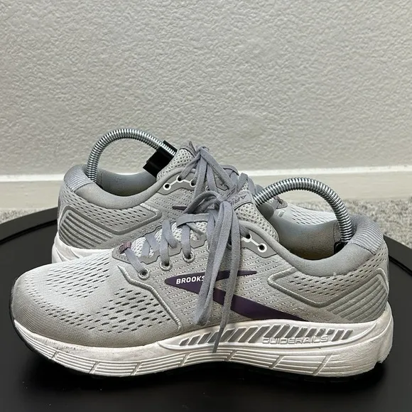 Brooks Ariel 20 Womens Size 9.5 B Shoes Gray Purple Running Walking Pulse Insole