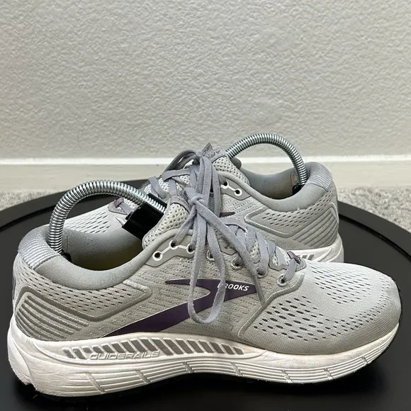 Brooks Ariel 20 Womens Size 9.5 B Shoes Gray Purple Running Walking Pulse Insole