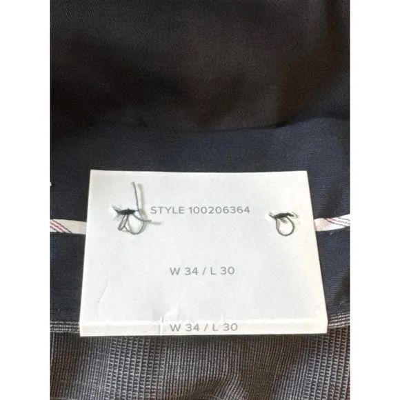 Brooks Brothers Plaid Dress Pants Gray Modern Fit W34 L30 New with Tags