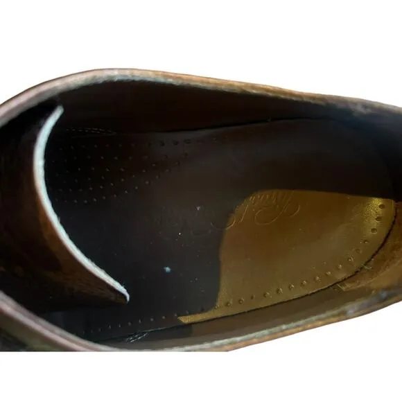 Brooks Brothers Tie Brown Dress Shoes Leather Work Round Split Toe Size 11D