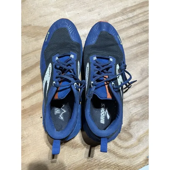 Brooks Cascadia 17 GTX Men 11.5 Shoes Trail Running Stability Trainer Blue Black