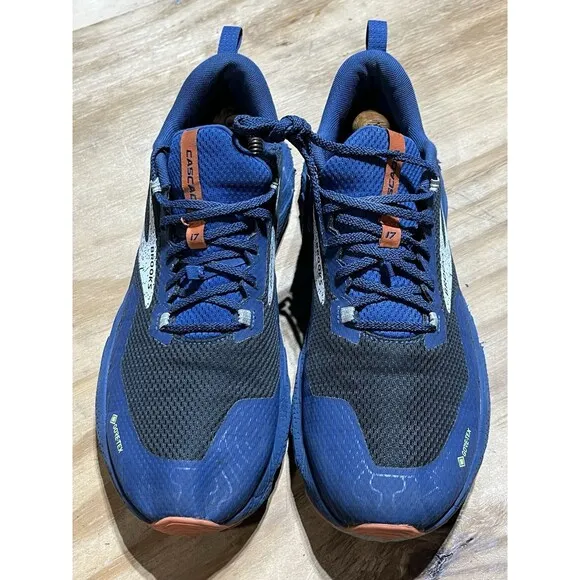 Brooks Cascadia 17 GTX Men 11.5 Shoes Trail Running Stability Trainer Blue Black