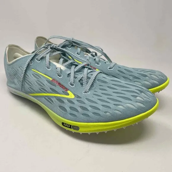 Brooks ELMN8 7 Running Track Shoes Unisex Mens 13 Blue Lightweight Track &amp; Field