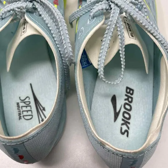 Brooks ELMN8 7 Running Track Shoes Unisex Mens 13 Blue Lightweight Track &amp; Field