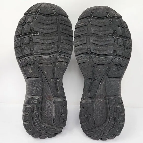 Brooks Ghost 14 Mens Running Shoes Wide 10.5 Black &amp;Gray Breathable Mesh