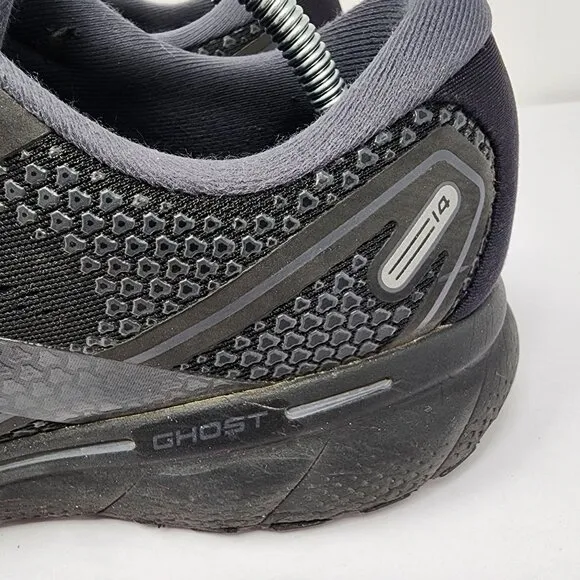 Brooks Ghost 14 Mens Running Shoes Wide 10.5 Black &amp;Gray Breathable Mesh