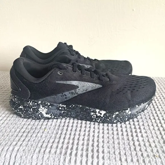Brooks Ghost 16 Shoes Mens 9.5 EU 43 Black Specks Neutral Running Trainer