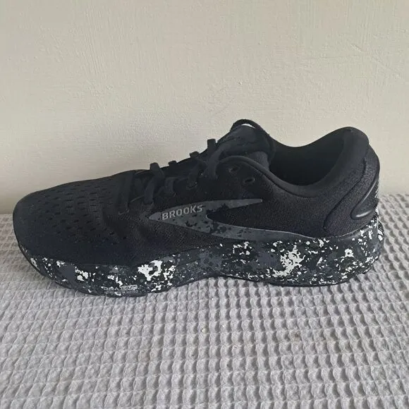 Brooks Ghost 16 Shoes Mens 9.5 EU 43 Black Specks Neutral Running Trainer