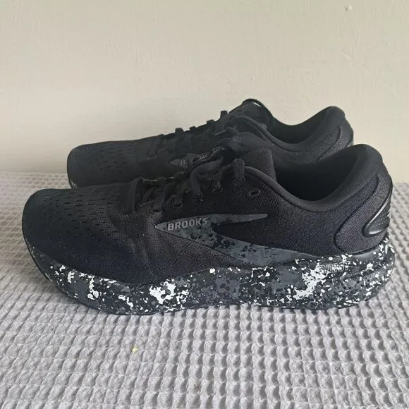 Brooks Ghost 16 Shoes Mens 9.5 EU 43 Black Specks Neutral Running Trainer
