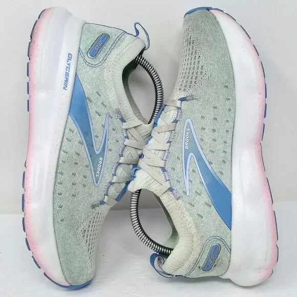 Brooks Glycerin 20 Stealthfit Running Stability Green Blue Shoes Women's Size 7