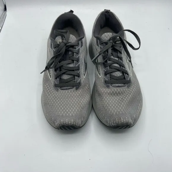 Brooks Gray Athletic Running Shoes with Breathable Mesh