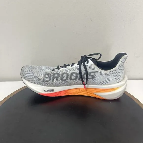 Brooks Hyperion Men Size 10 Running Shoes White Gray Orange Lightweight Illusion
