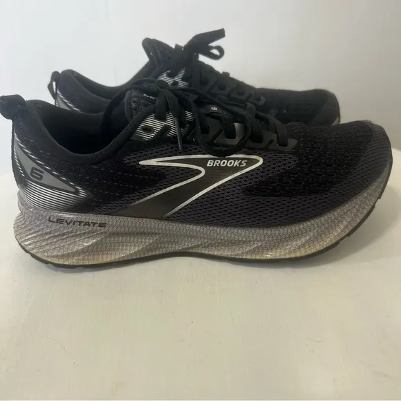 Brooks Levitate 6 Black Athletic Walking Running Shoes Size 6.5