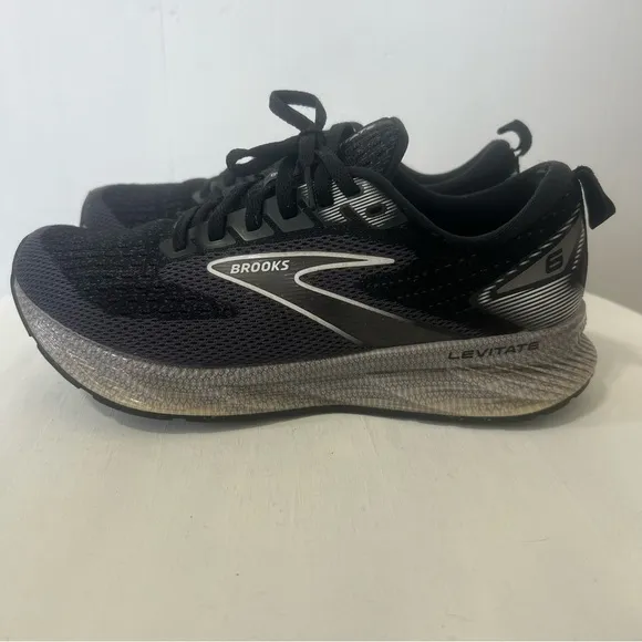 Brooks Levitate 6 Black Athletic Walking Running Shoes Size 6.5