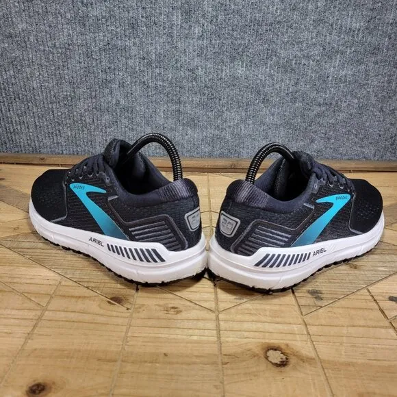 Brooks Shoes Womens 8 Ariel 20 Walking Comfort Cushion Stability Black Blue