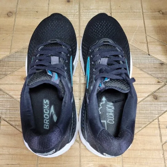 Brooks Shoes Womens 8 Ariel 20 Walking Comfort Cushion Stability Black Blue
