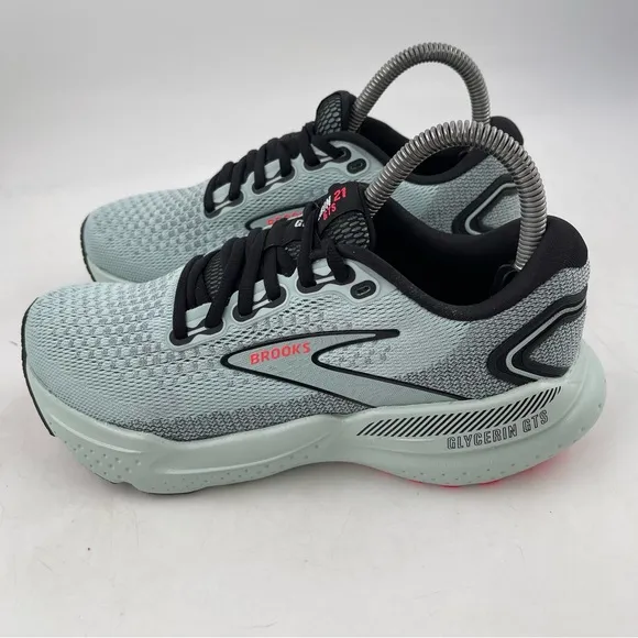 Brooks Women’s Glycerin GTS 21- SZ 7 -Cloud Black Pink Low Top Running Shoes