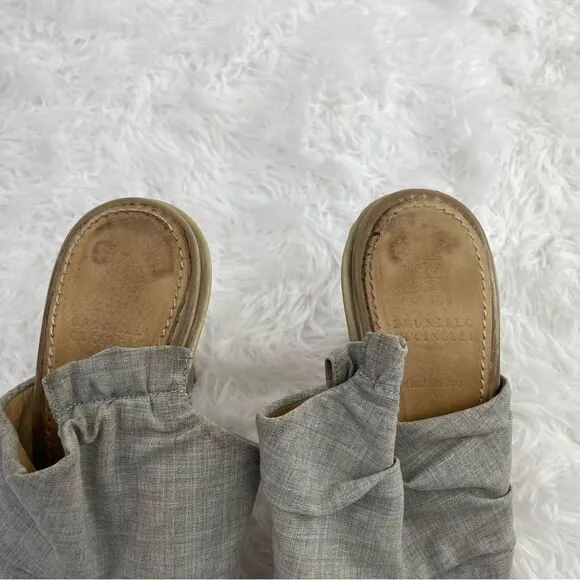 Brunello Cucinelli Canvas Platform Sandals