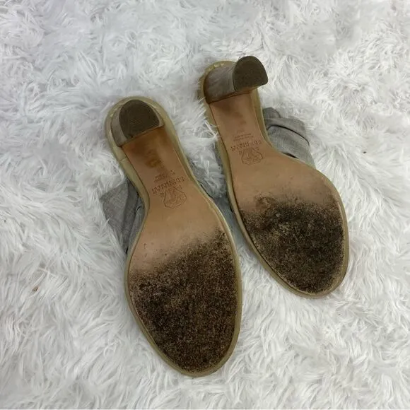 Brunello Cucinelli Canvas Platform Sandals