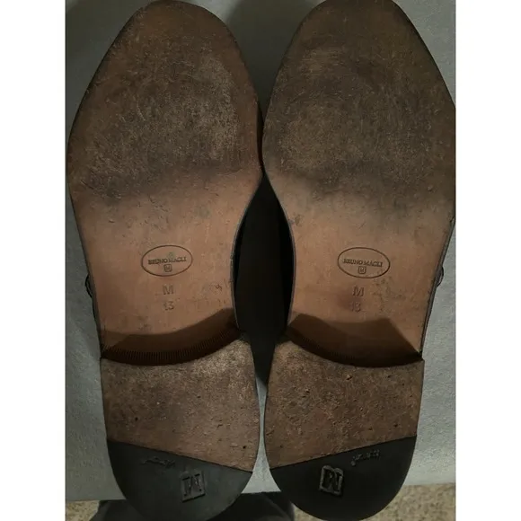 Bruno Magli Italian Men's Leather Monk Strap Perforated Dress Shoes M 13 Career
