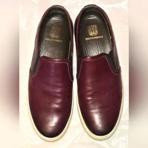 BRUNO MAGLI Men's Red Leather Sneakers Size 11M. Made in Italy