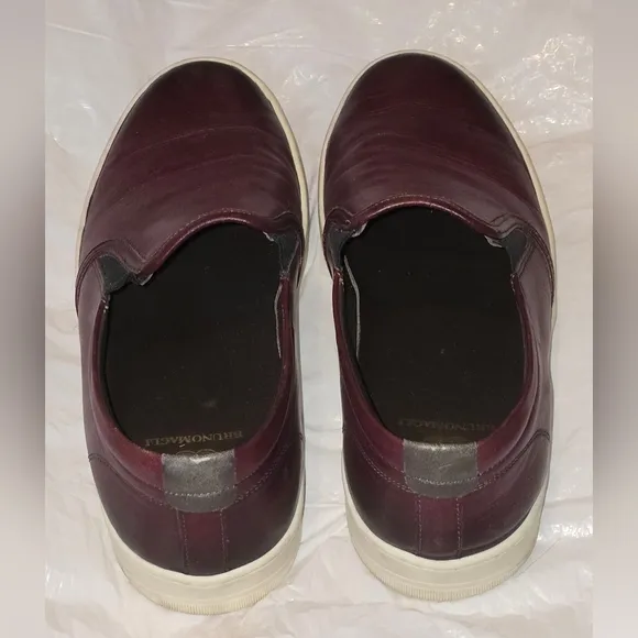 BRUNO MAGLI Men's Red Leather Sneakers Size 11M. Made in Italy