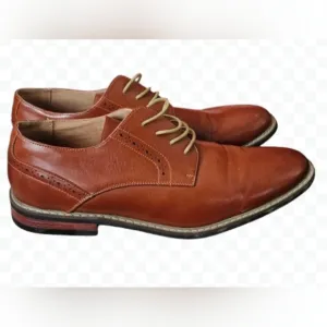 Bruno Marc Prince Cognac Oxford Mens Quiet Luxury Lace Up Dress Shoes Sz 10.5