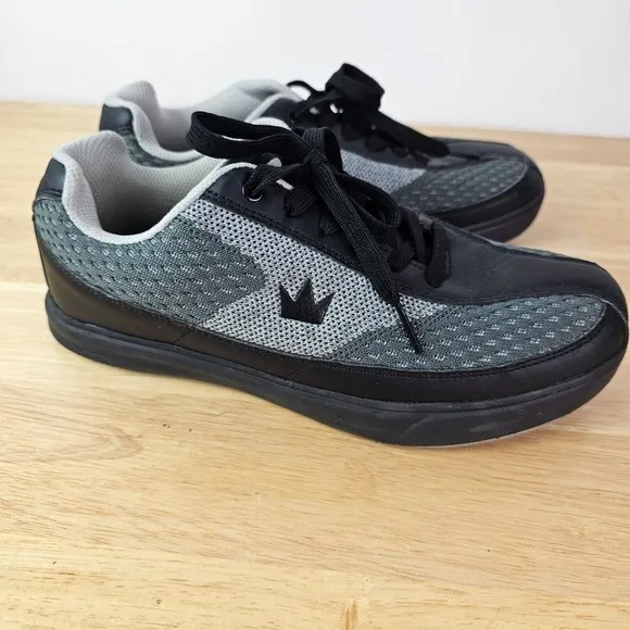 Brunswick Men's Renegade Mesh Grey Bowling Shoes‎ Size 6.5 Comfort Lace Up