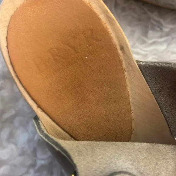 Bryr Women's Gray Clogs Sandals size 36 US 6