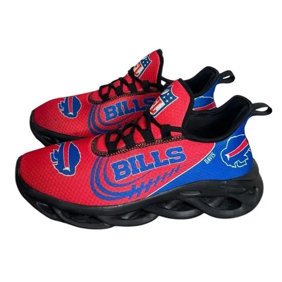Buffalo Bills Davis Blue Red Mens Athletic Running Shoes Sneakers Size 11-11.5