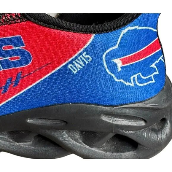 Buffalo Bills Davis Blue Red Mens Athletic Running Shoes Sneakers Size 11-11.5