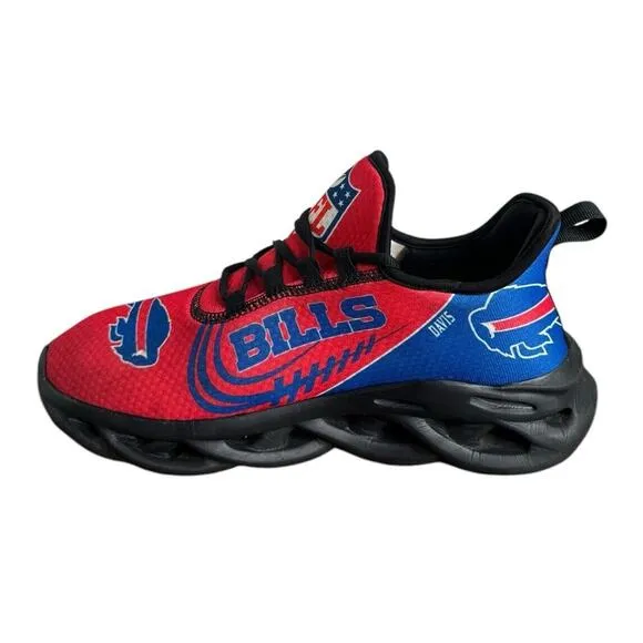 Buffalo Bills Davis Blue Red Mens Athletic Running Shoes Sneakers Size 11-11.5